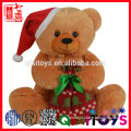 Wholesale white lovely plush teddy bear names with hat toys for gifts